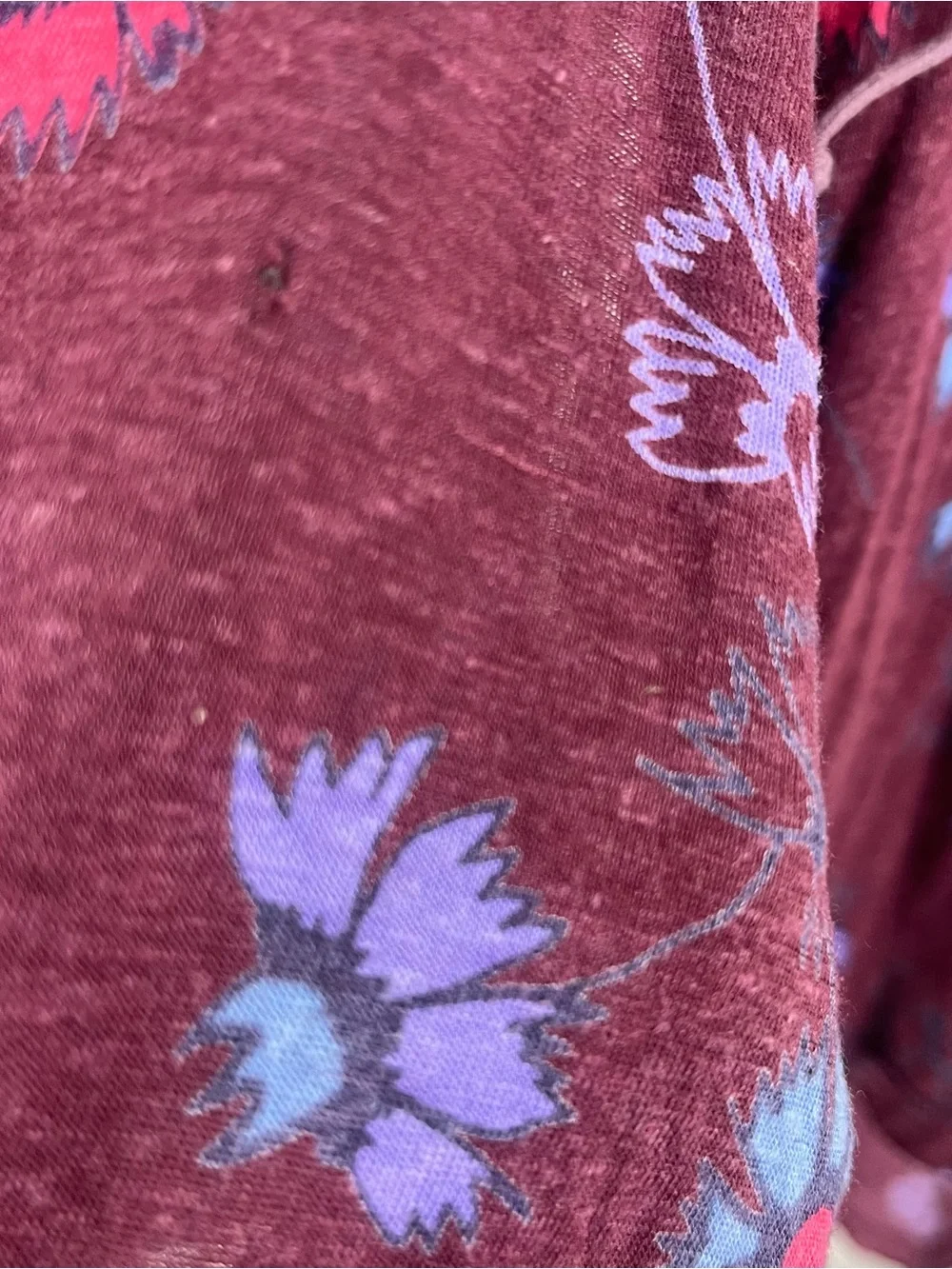 Free People Plum Floral Sheer Sleeveless Tunic